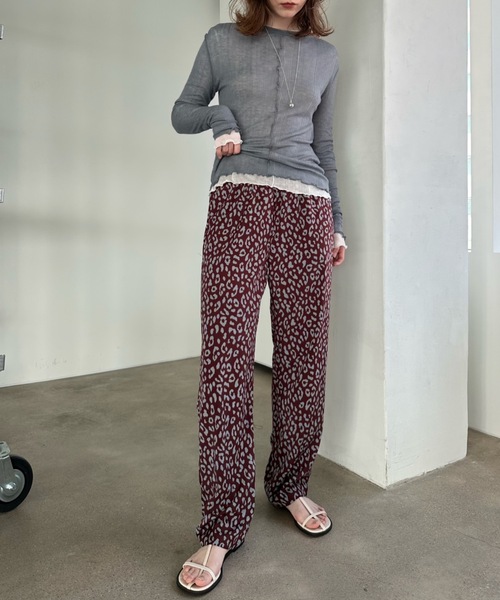 Didot.showroom(ディドット ショールーム)の「【DIDOT.】テーパード柄パンツ(その他パンツ・レディース・ブラウン/ベージュ/ミント/ネイビー・FREE)」の6枚目の写真
