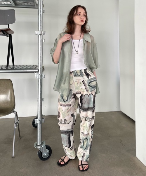 Didot.showroom(ディドット ショールーム)の「【DIDOT.】テーパード柄パンツ(その他パンツ・レディース・ブラウン/ベージュ/ミント/ネイビー・FREE)」の13枚目の写真