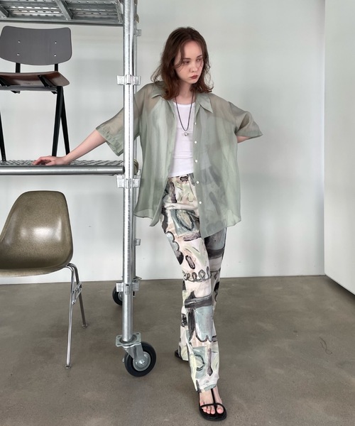Didot.showroom(ディドット ショールーム)の「【DIDOT.】テーパード柄パンツ(その他パンツ・レディース・ブラウン/ベージュ/ミント/ネイビー・FREE)」の14枚目の写真
