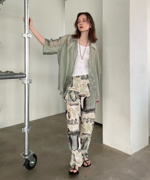 Didot.showroom(ディドット ショールーム)の「【DIDOT.】テーパード柄パンツ(その他パンツ・レディース・ブラウン/ベージュ/ミント/ネイビー・FREE)」の15枚目の写真