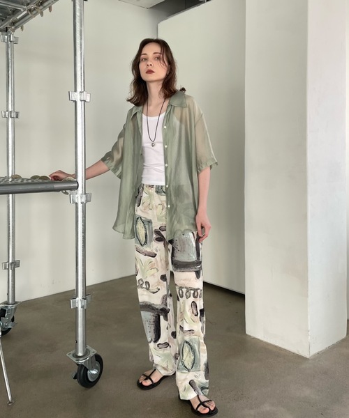 Didot.showroom(ディドット ショールーム)の「【DIDOT.】テーパード柄パンツ(その他パンツ・レディース・ブラウン/ベージュ/ミント/ネイビー・FREE)」の17枚目の写真