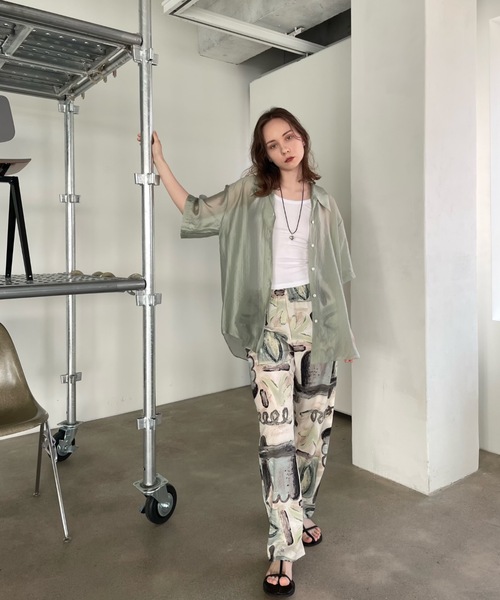 Didot.showroom(ディドット ショールーム)の「【DIDOT.】テーパード柄パンツ(その他パンツ・レディース・ブラウン/ベージュ/ミント/ネイビー・FREE)」の18枚目の写真