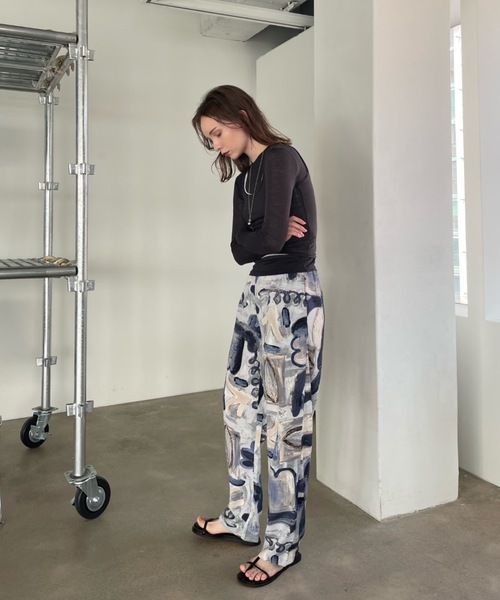 Didot.showroom(ディドット ショールーム)の「【DIDOT.】テーパード柄パンツ(その他パンツ・レディース・ブラウン/ベージュ/ミント/ネイビー・FREE)」の20枚目の写真