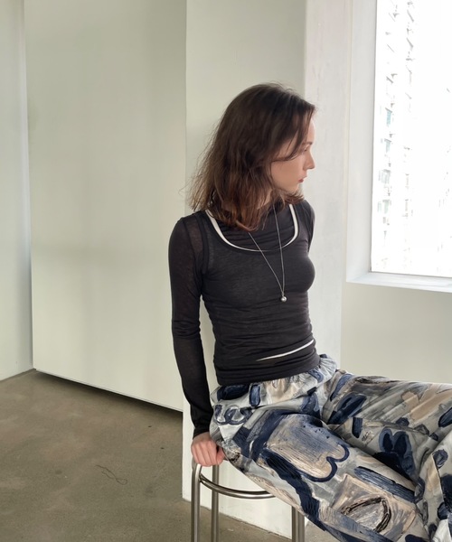 Didot.showroom(ディドット ショールーム)の「【DIDOT.】テーパード柄パンツ(その他パンツ・レディース・ブラウン/ベージュ/ミント/ネイビー・FREE)」の21枚目の写真
