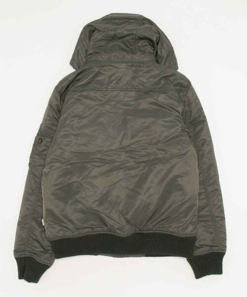 Alpha Industries（アルファインダストリーズ）の「【ALPHA】フーデットリブジャケット（ミリタリージャケット・メンズ・ブラック/ブラウン/カーキブラウン・M/L/XL）」の15枚目の写真