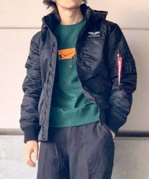 【ALPHA】フーデットリブジャケット