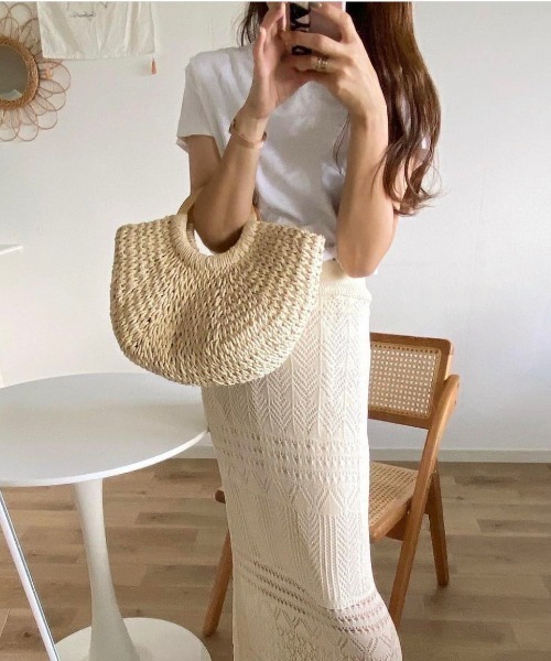 OLUPIC(オルピック)の「OLUPIC/【WEB限定】クロシェロングスカート(スカート・レディース・グリーン系その他/アイボリー/ベージュ/ブラウン・FREE)」の21枚目の写真