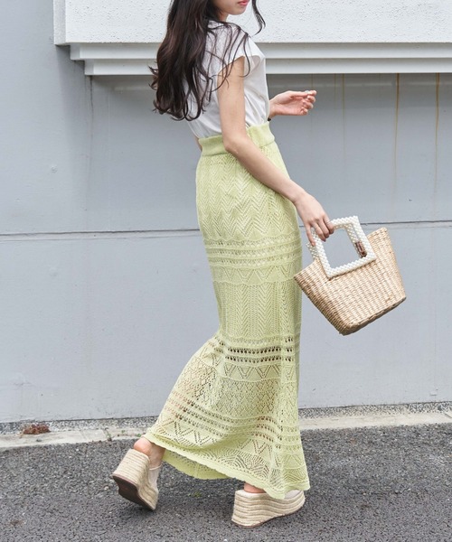 OLUPIC（オルピック）の「OLUPIC/【WEB限定】クロシェロングスカート