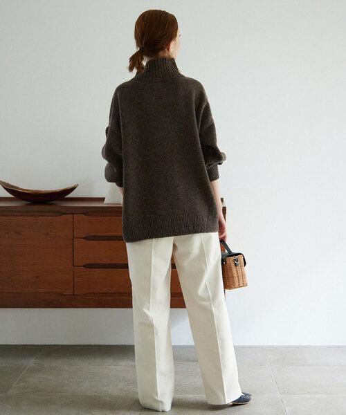 SLOBE IENA（スローブイエナ）の「ループツイードストレートパンツ（その他パンツ・レディース・ネイビー/アイボリー・36/38）」の6枚目の写真