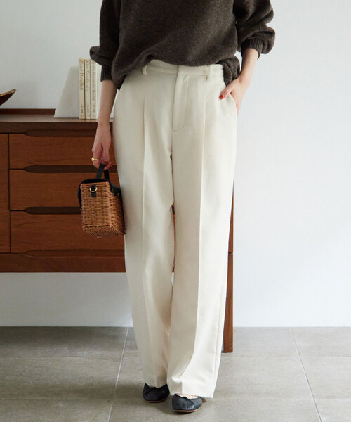 SLOBE IENA（スローブイエナ）の「ループツイードストレートパンツ