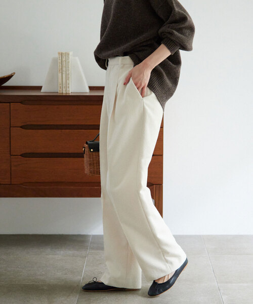 SLOBE IENA（スローブイエナ）の「ループツイードストレートパンツ（その他パンツ・レディース・ネイビー/アイボリー・36/38）」の11枚目の写真