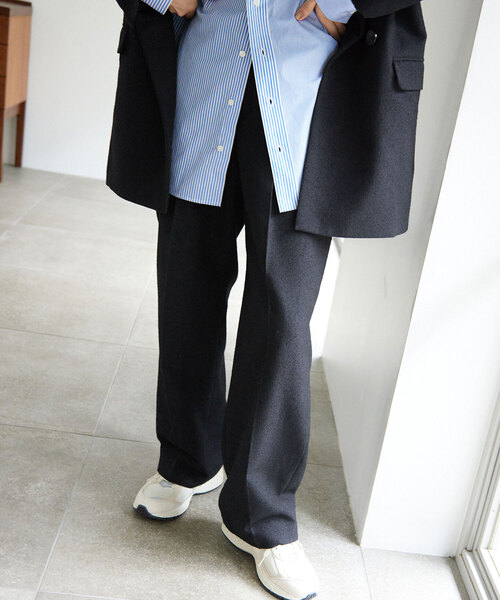 SLOBE IENA（スローブイエナ）の「ループツイードストレートパンツ（その他パンツ・レディース・ネイビー/アイボリー・36/38）」の18枚目の写真