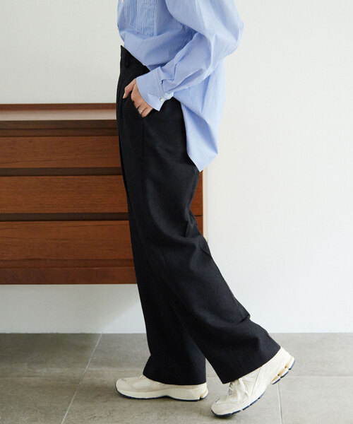 SLOBE IENA（スローブイエナ）の「ループツイードストレートパンツ