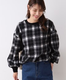 SHOO・LA・RUE | チェック柄ボリュームトップス(Tシャツ/カットソー)