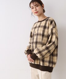 SHOO・LA・RUE | チェック柄ボリュームトップス(Tシャツ/カットソー)