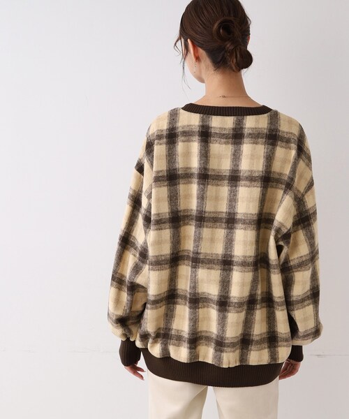 SHOO・LA・RUE（シューラルー）の「◆チェック柄ボリュームトップス（Tシャツ/カットソー・レディース・ブラック系1/ダークブラウン系1・00）」の21枚目の写真
