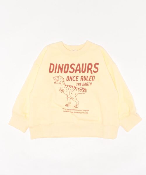 ALPHA LABEL(アルファーレーベル)の「DINOSAUR LOGO WARM SWEAT(スウェット・キッズ・ブラック/グリーン/ベージュ/ターコイズブルー・120/130/110/140/150/90/100)」の2枚目の写真