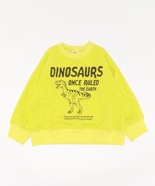 ALPHA LABEL(アルファーレーベル)の「DINOSAUR LOGO WARM SWEAT(スウェット・キッズ・ブラック/グリーン/ベージュ/ターコイズブルー・120/130/110/140/150/90/100)」の3枚目の写真