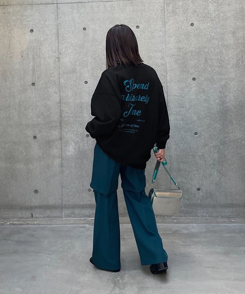 PAGEBOY(ページボーイ)の「カラーロゴBIGスウェット(スウェット・レディース・オートミール/オフホワイト/ブラック・FREE)」の8枚目の写真