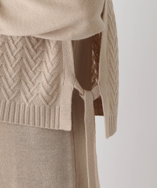 LEPSIM（レプシィム）の「【洗える】マタニティ／7ゲージニットベストSETワンピ―ス　173468（マタニティウェア/グッズ・レディース・ネイビー/ライトブルー/グレイッシュベージュ・FREE）」の9枚目の写真