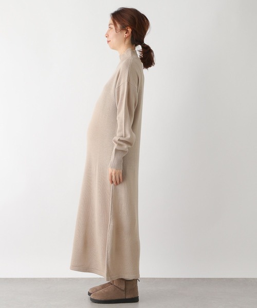 LEPSIM（レプシィム）の「【洗える】マタニティ／7ゲージニットベストSETワンピ―ス　173468（マタニティウェア/グッズ・レディース・ネイビー/ライトブルー/グレイッシュベージュ・FREE）」の6枚目の写真