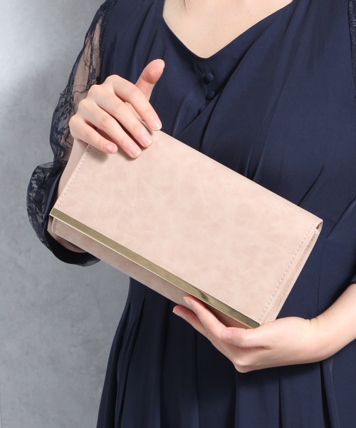 DRESS PLUS（ドレスプラス）の「パーティーバッグ ショルダーバッグ 2way パーティー（クラッチバッグ・レディース・スモークピンク/ダークネイビー/オートミール/グレイッシュベージュ/ブラック/ピンクベージュ・フリー）」の13枚目の写真