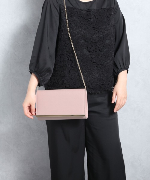 DRESS PLUS（ドレスプラス）の「パーティーバッグ ショルダーバッグ 2way パーティー（クラッチバッグ・レディース・スモークピンク/ダークネイビー/オートミール/グレイッシュベージュ/ブラック/ピンクベージュ・フリー）」の22枚目の写真