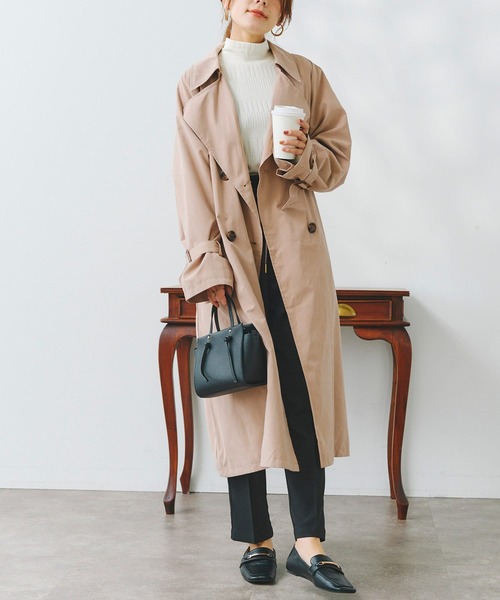 Chez toi（シェトワ）の「BIGシルエットトレンチコート（トレンチコート・レディース・カーキ/ベージュ/ライトベージュ・FREE）」の2枚目の写真