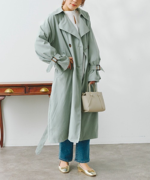 Chez toi（シェトワ）の「BIGシルエットトレンチコート（トレンチコート・レディース・カーキ/ベージュ/ライトベージュ・FREE）」の5枚目の写真