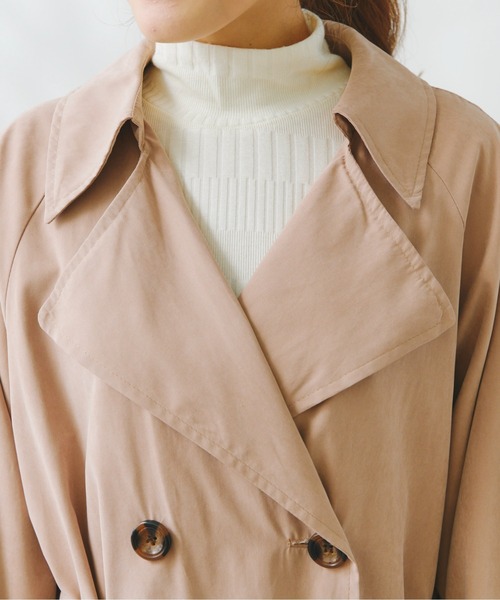 Chez toi（シェトワ）の「BIGシルエットトレンチコート（トレンチコート・レディース・カーキ/ベージュ/ライトベージュ・FREE）」の18枚目の写真