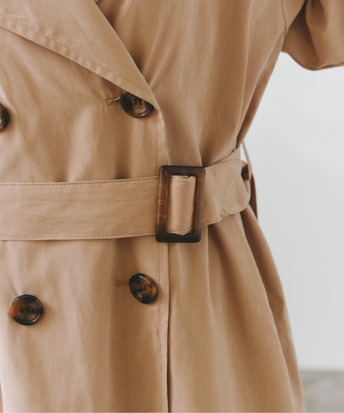 Chez toi（シェトワ）の「BIGシルエットトレンチコート（トレンチコート・レディース・カーキ/ベージュ/ライトベージュ・FREE）」の19枚目の写真