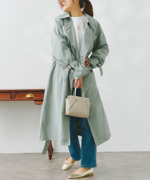 Chez toi（シェトワ）の「BIGシルエットトレンチコート（トレンチコート・レディース・カーキ/ベージュ/ライトベージュ・FREE）」の11枚目の写真