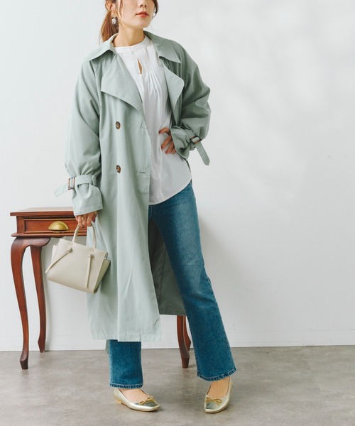 Chez toi（シェトワ）の「BIGシルエットトレンチコート（トレンチコート・レディース・カーキ/ベージュ/ライトベージュ・FREE）」の22枚目の写真