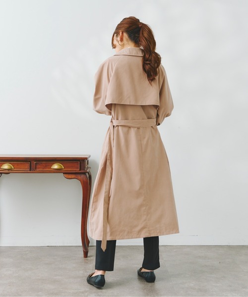 Chez toi（シェトワ）の「BIGシルエットトレンチコート（トレンチコート・レディース・カーキ/ベージュ/ライトベージュ・FREE）」の8枚目の写真