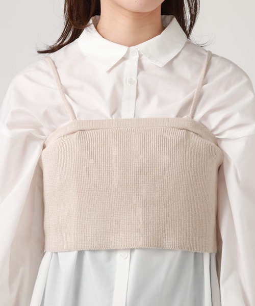 archives（アルシーヴ）の「ラメニットビスチェ×シャツＳＥＴ（シャツ/ブラウス・レディース・アイボリー/グレイッシュベージュ/ブラック・MEDIUM）」の14枚目の写真