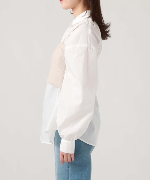 archives（アルシーヴ）の「ラメニットビスチェ×シャツＳＥＴ（シャツ/ブラウス・レディース・アイボリー/グレイッシュベージュ/ブラック・MEDIUM）」の18枚目の写真