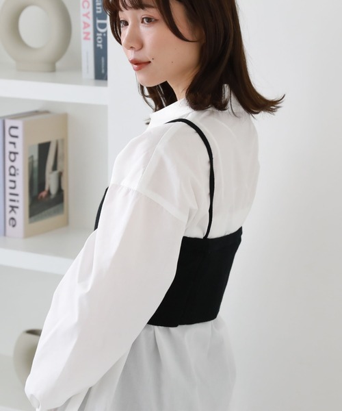 archives（アルシーヴ）の「ラメニットビスチェ×シャツＳＥＴ（シャツ/ブラウス・レディース・アイボリー/グレイッシュベージュ/ブラック・MEDIUM）」の22枚目の写真