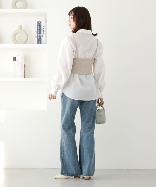 archives（アルシーヴ）の「ラメニットビスチェ×シャツＳＥＴ（シャツ/ブラウス・レディース・アイボリー/グレイッシュベージュ/ブラック・MEDIUM）」の10枚目の写真