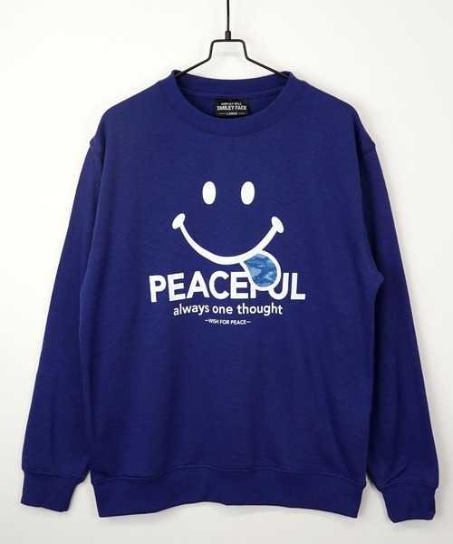 SMILEY FACE(スマイリーフェイス)の「BF2select SMILEY FACE 裏毛スウェットトクルー(スウェット・メンズ・グレー/インディゴブルー/アイボリー/ライトブラック・LL/M/L)」の4枚目の写真