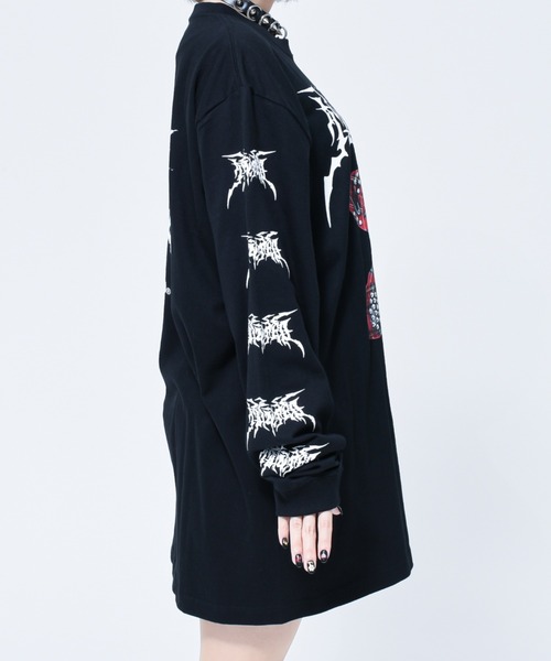 TRAVAS TOKYO（トラバス トウキョウ）の「『TRAVAS TOKYO/トラバス トーキョー』"REVENGE PUNKS" bear L/S Tee/くまプリントロングスリーブカットソー（Tシャツ/カットソー・レディース・ホワイト/ブラック×レッド/ブラック×ブルー・FREE）」の14枚目の写真