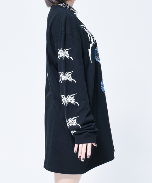 TRAVAS TOKYO（トラバス トウキョウ）の「『TRAVAS TOKYO/トラバス トーキョー』"REVENGE PUNKS" bear L/S Tee/くまプリントロングスリーブカットソー（Tシャツ/カットソー・レディース・ホワイト/ブラック×レッド/ブラック×ブルー・FREE）」の13枚目の写真