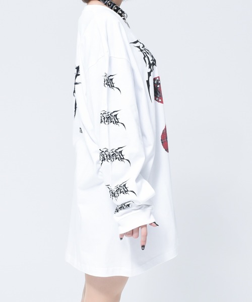 TRAVAS TOKYO（トラバス トウキョウ）の「『TRAVAS TOKYO/トラバス トーキョー』"REVENGE PUNKS" bear L/S Tee/くまプリントロングスリーブカットソー（Tシャツ/カットソー・レディース・ホワイト/ブラック×レッド/ブラック×ブルー・FREE）」の15枚目の写真