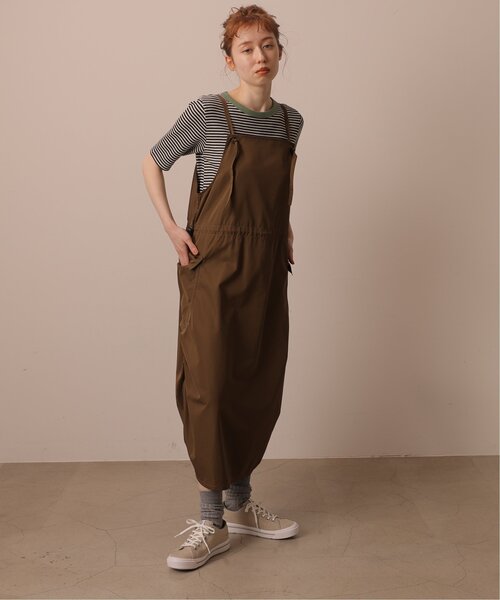 DOUBLE NAME(ダブルネーム)の「ミリタリーギャザーキャミスカート(ジャンパースカート・レディース・ブラック/カーキ/ベージュ・FREE)」の13枚目の写真