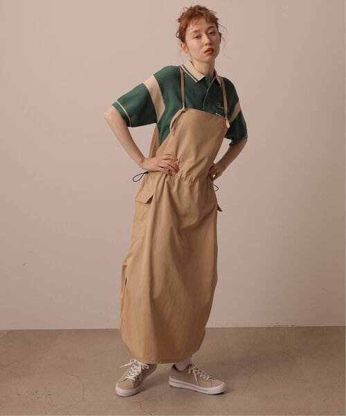 DOUBLE NAME(ダブルネーム)の「ミリタリーギャザーキャミスカート(ジャンパースカート・レディース・ブラック/カーキ/ベージュ・FREE)」の21枚目の写真