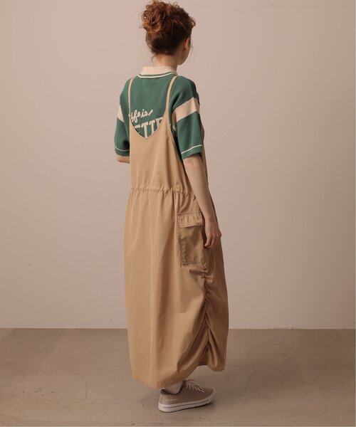 DOUBLE NAME(ダブルネーム)の「ミリタリーギャザーキャミスカート(ジャンパースカート・レディース・ブラック/カーキ/ベージュ・FREE)」の22枚目の写真