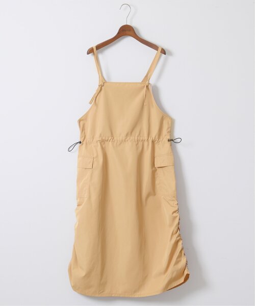 DOUBLE NAME(ダブルネーム)の「ミリタリーギャザーキャミスカート(ジャンパースカート・レディース・ブラック/カーキ/ベージュ・FREE)」の4枚目の写真