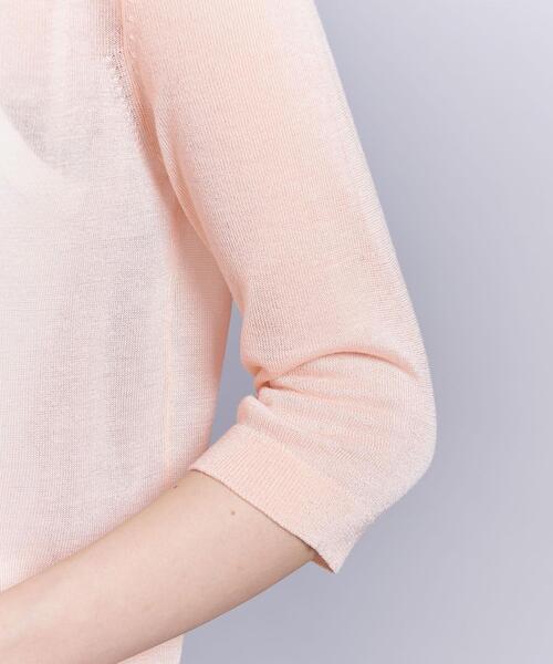 BEAUTY&YOUTH UNITED ARROWS(ビューティーアンドユースユナイテッドアローズ)の「【WEB限定】シアーVネックニット(ニット/セーター・レディース・ナチュラル/ブラック/ライトピンク・FREE)」の13枚目の写真