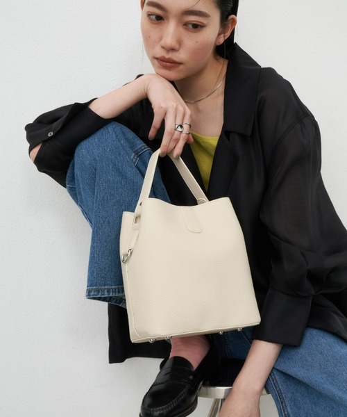 Aunt Marie's(アントマリーズ)の「2WAYフェイクレザースクエアハンドバッグ / ショルダーバッグ(ショルダーバッグ・レディース・モカ/ブラック/アイボリー・FREE)」の20枚目の写真