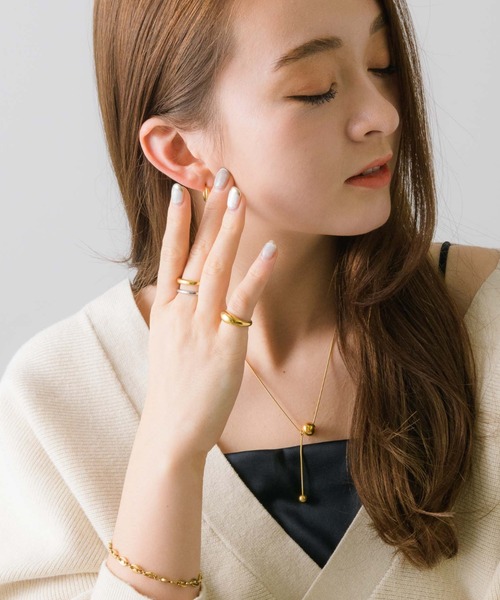 muku（ムク）の「金属アレルギー対応 ムーンペンダントネックレス/サージカルステンレス/316L（ネックレス・レディース・ゴールド/シルバー・45）」の9枚目の写真