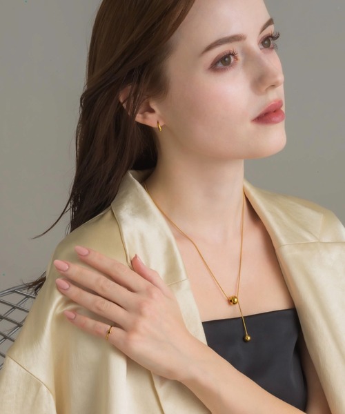 muku（ムク）の「金属アレルギー対応 ムーンペンダントネックレス/サージカルステンレス/316L（ネックレス・レディース・ゴールド/シルバー・45）」の14枚目の写真